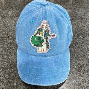 Hand crafted blinged Taylor Swift hat.